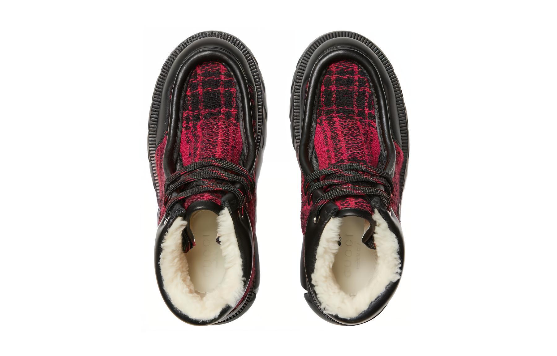 Shop (PS) Gucci Sepatu Boot Pendek 'Hitam Merah' 762668-FACL2-8442