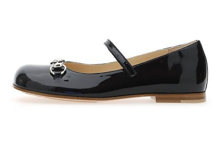 (Preschool) Gucci Ballerina Flats 'Black Horsebit Detail' 685447-ALU00-1000