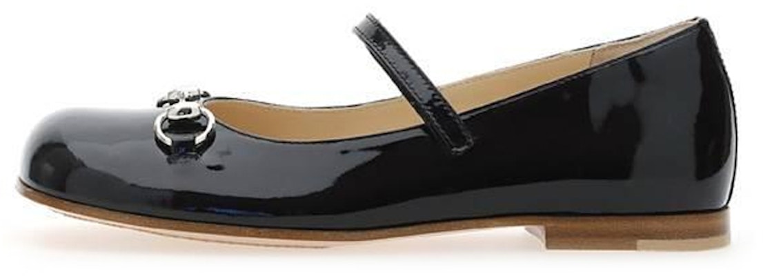 (Preschool) Gucci Ballerina Flats 'Black Horsebit Detail' 685447-ALU00-1000 Buy (Preschool) Gucci Ballerina Flats 'Black Horsebit Detail' 685447-ALU00-1000