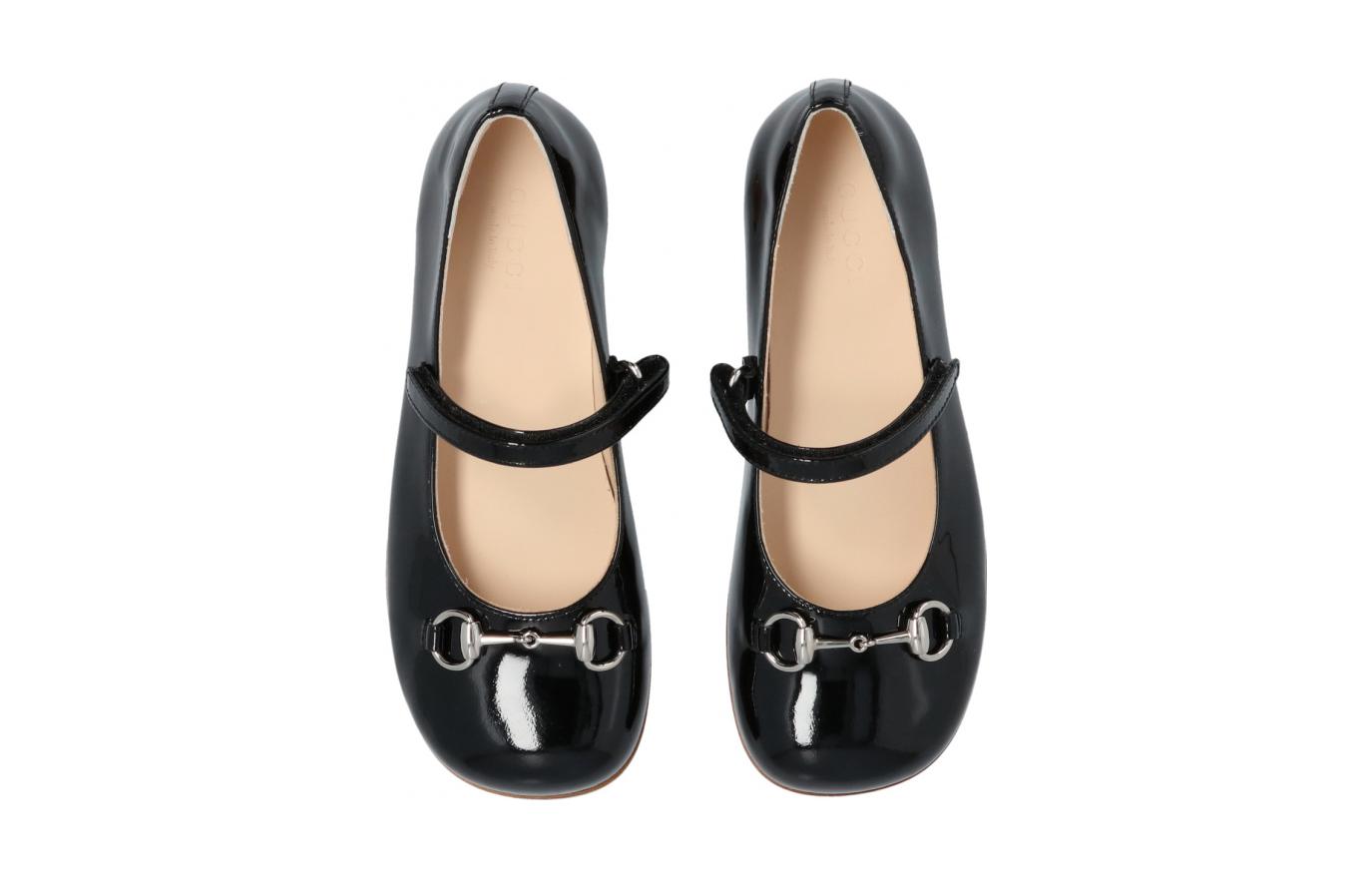 Shop (Preschool) Gucci Ballet Flat 'Black Patent Horsebit' 682225-ALU00-1000