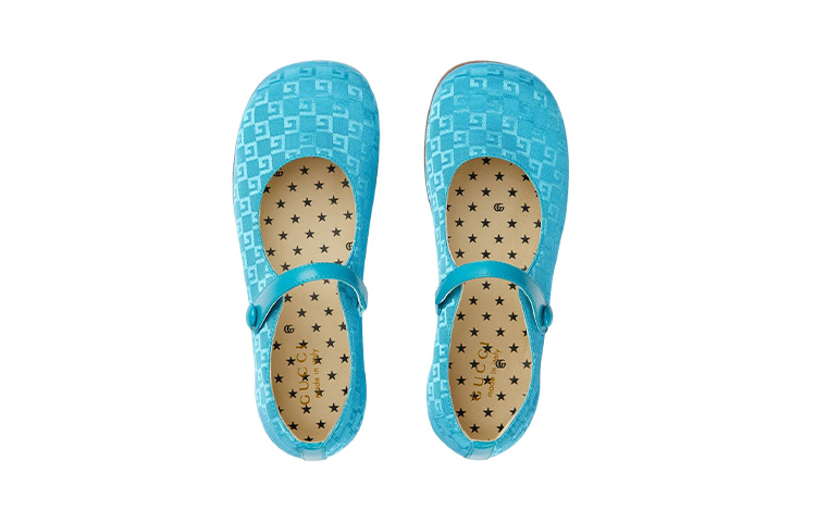 Lookbook (Preschool) Gucci Ballet Flats 'Blue Buckle' 714523-FAARR-4342