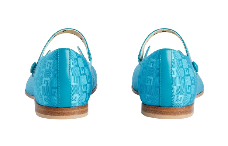 Shop (PS) Gucci Ballet Flats 'Blue Buckle' Sepatu Balet Biru Gesper 714523-FAARR-4342