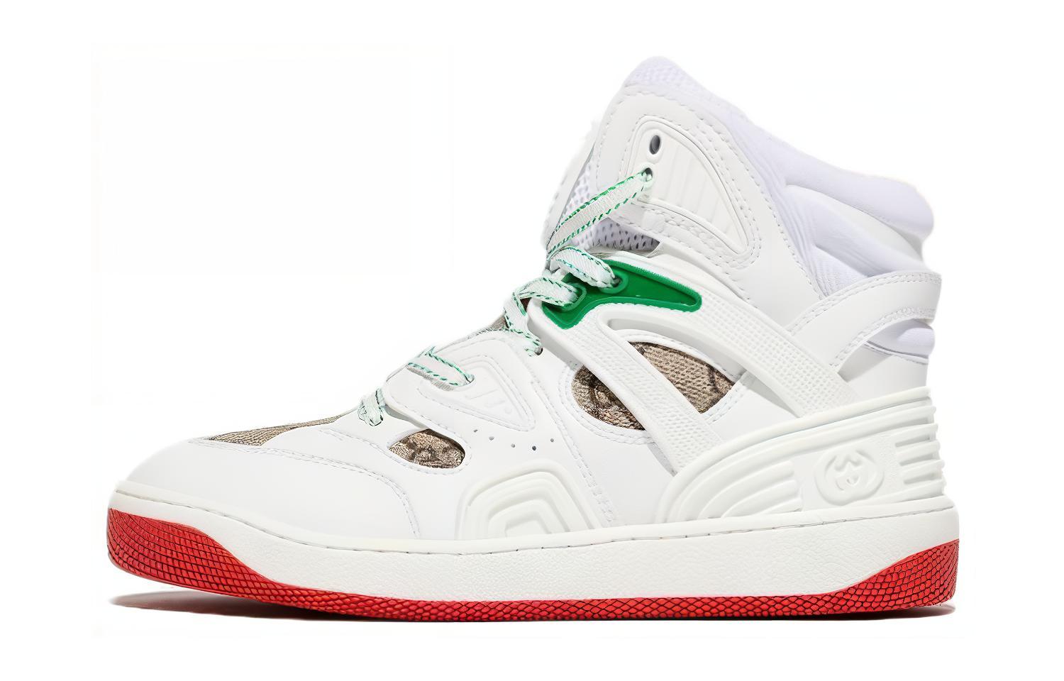 (Preschool) Gucci Basket High 'White Brown' 681359-2SHG0-9076