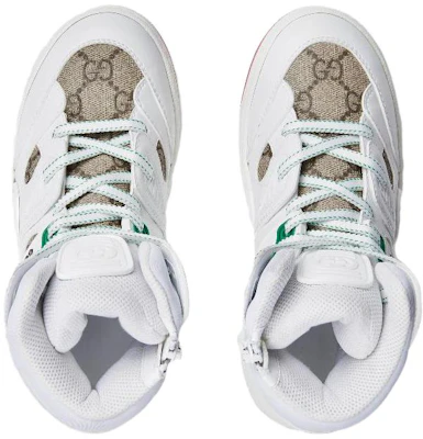 (Preschool) Gucci Basket High 'White Brown' 681359-2SHG0-9076 Purchase (Preschool) Gucci Basket High 'White Brown' 681359-2SHG0-9076