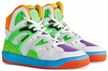 (PS) Gucci Basket Tinggi Putih Multi 682246-2SH80-9062 Lookbook (PS) Gucci Basket Tinggi Putih Multi 682246-2SH80-9062