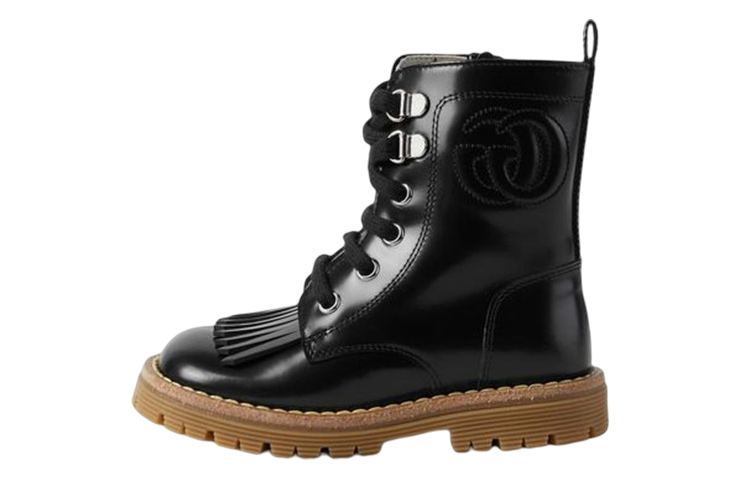 (Preschool) Gucci Boot 'Black Fashion Strap Low Top' 702930-U3D00-1000