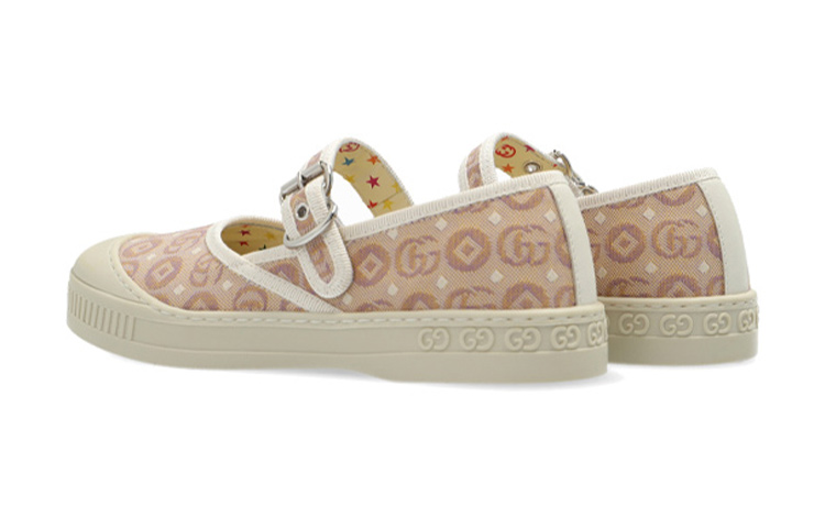 Lookbook (Preschool) Gucci Buckle Fashion Flats 'Pink' 681374-U4G20-9570