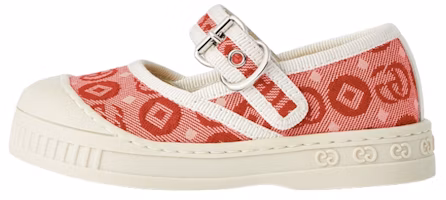 (Preschool) Gucci Canvas 'Red White Double G Buckle' 681373-U4G20-8566 (Preschool) Gucci Canvas 'Red White Double G Buckle' 681373-U4G20-8566