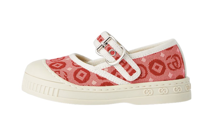 (Preschool) Gucci Canvas 'Red White Double G Buckle' 681373-U4G20-8566