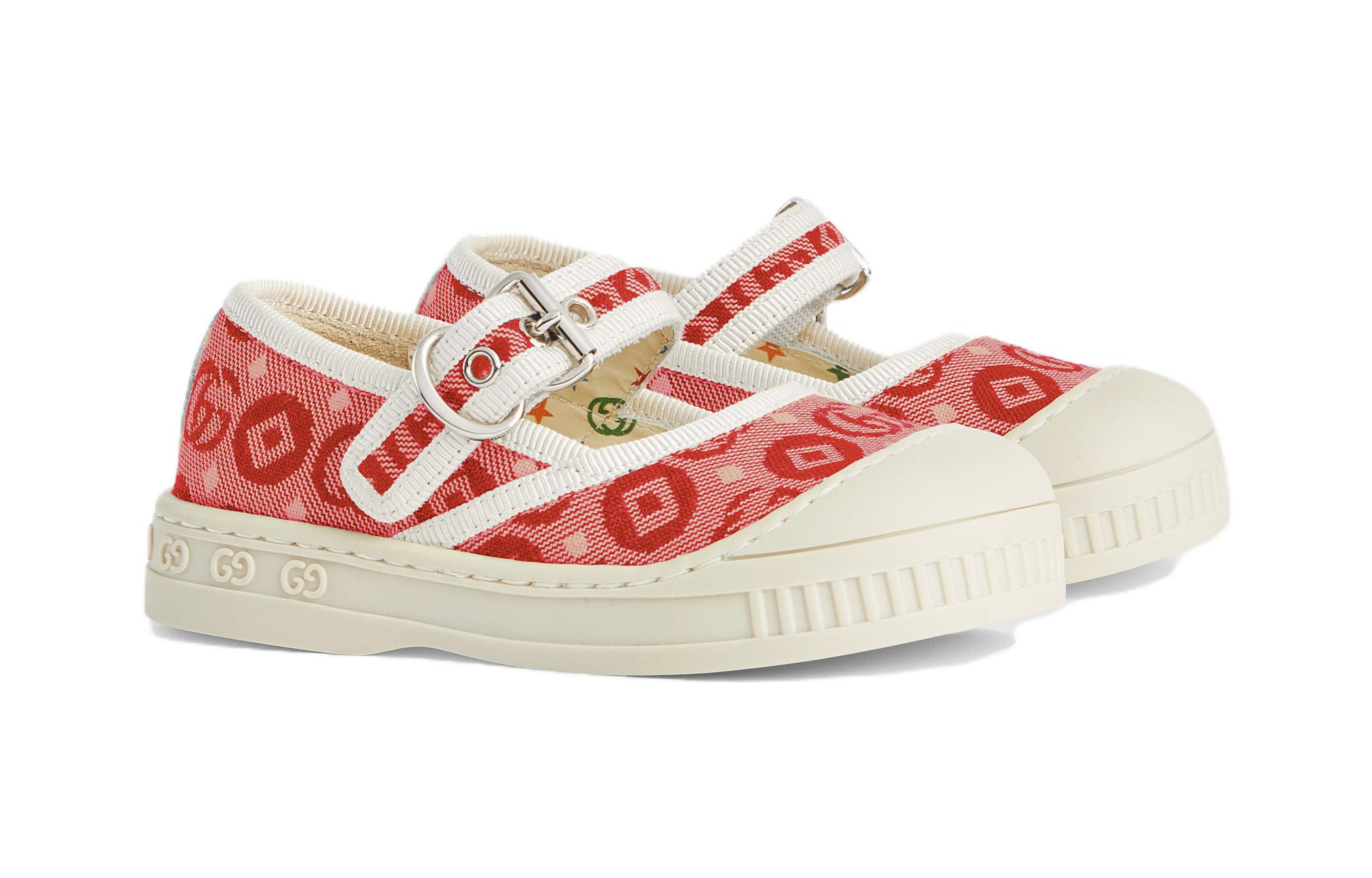 Order (Preschool) Gucci Canvas 'Red White Double G Buckle' 681373-U4G20-8566