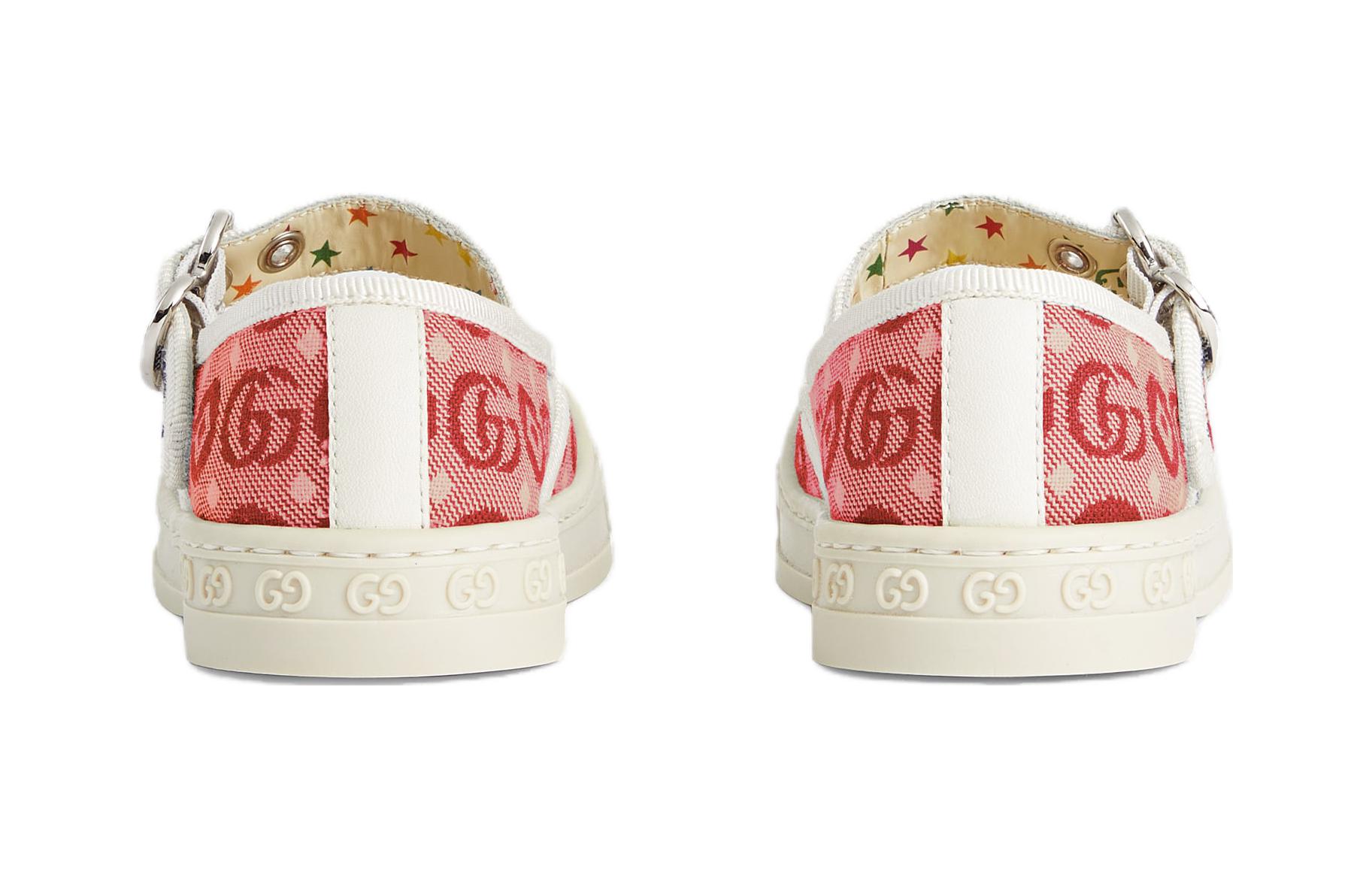 Lookbook (Preschool) Gucci Canvas 'Red White Double G Buckle' 681373-U4G20-8566