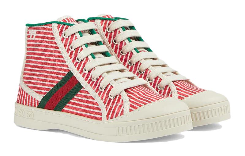 Order 兒童 GUCCI古馳 帆布 舒適休閒 中筒 兒童板鞋 紅色