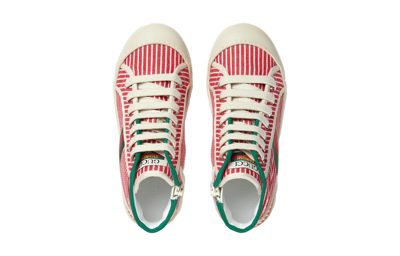 Lookbook 兒童 GUCCI古馳 帆布 舒適休閒 中筒 兒童板鞋 紅色