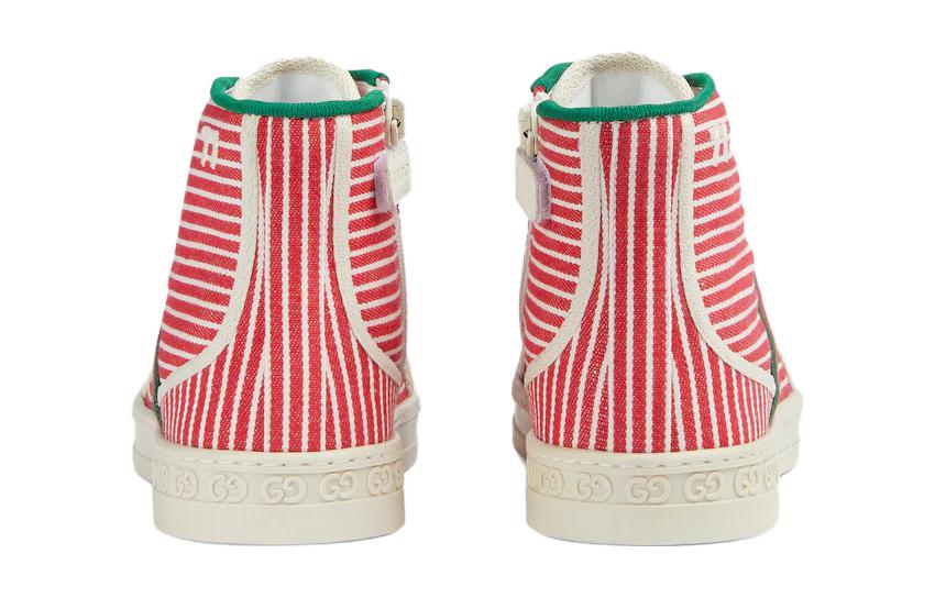 Shop 兒童 GUCCI古馳 帆布 舒適休閒 中筒 兒童板鞋 紅色