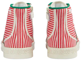 Shop 兒童 GUCCI古馳 帆布 舒適休閒 中筒 兒童板鞋 紅色