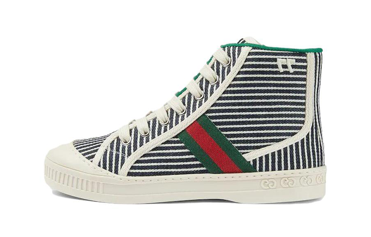(Preschool) Gucci Canvas Mid-Top Sneaker 'Blue' 750709-FAB5A-4048