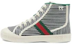 Buy (Preschool) Gucci Canvas Mid-Top Sneaker 'Blue' 750709-FAB5A-4048