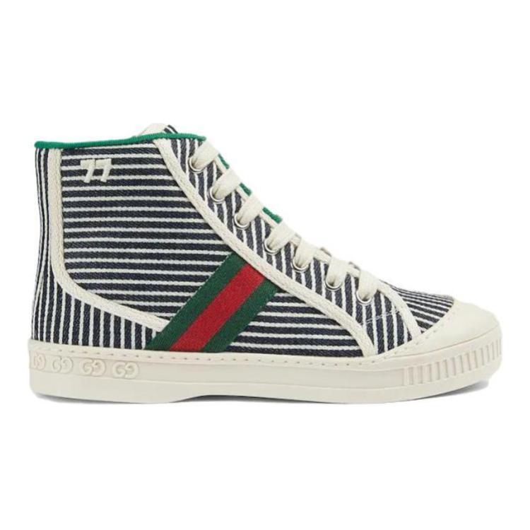 Order (Preschool) Gucci Canvas Mid-Top Sneaker 'Blue' 750709-FAB5A-4048