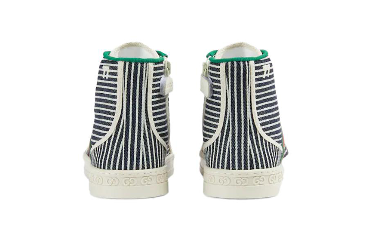 Purchase (Preschool) Gucci Canvas Mid-Top Sneaker 'Blue' 750709-FAB5A-4048