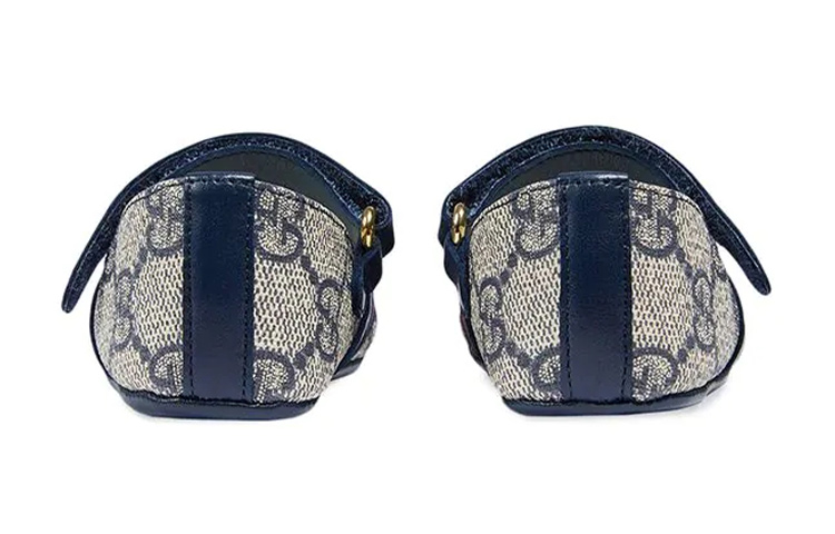 Shop 兒童 GUCCI古馳 帆布 一脫即穿 時尚 輕便 兒童休閒鞋 藍色