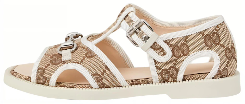 (Preschool) Gucci Canvas Toe-Open Sandal 'Beige' 772395-HAAFE-1942 Buy (Preschool) Gucci Canvas Toe-Open Sandal 'Beige' 772395-HAAFE-1942