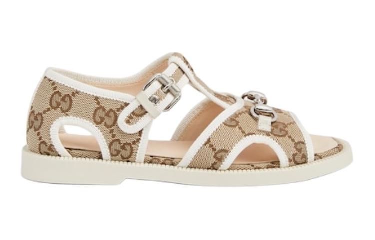 Order (Preschool) Gucci Canvas Toe-Open Sandal 'Beige' 772395-HAAFE-1942