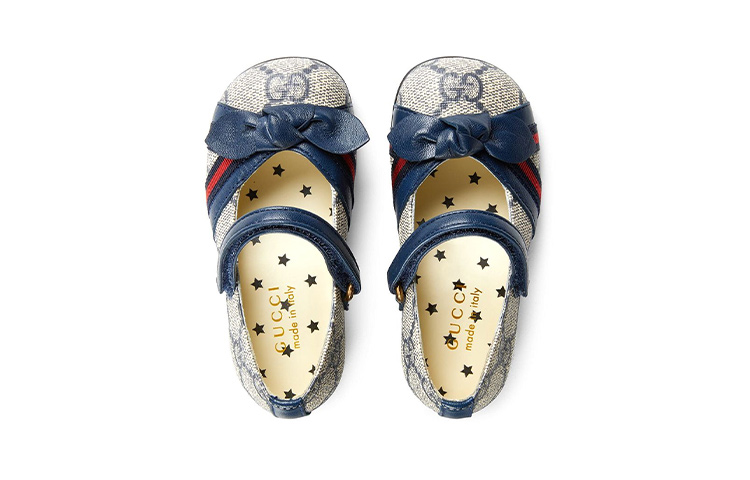 Lookbook (Preschool) Gucci Casual Slip-On 'Blue Cream' 649033-2OQ40-4082