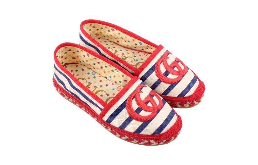 Lookbook (PS) Gucci Freizeit Sneakers ''Weiß Blau Rot'' 681387-UGF10-9860
