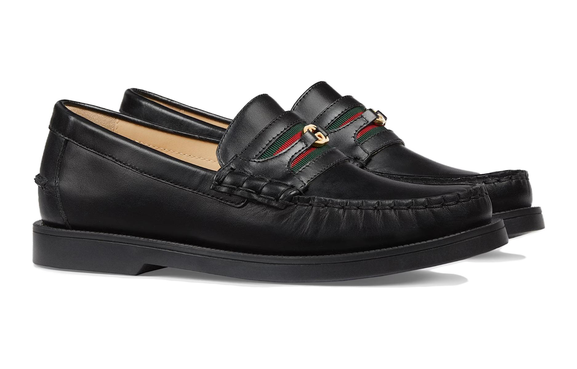 Lookbook (PS) Gucci Kasut Slip-On Kulit Kanak-Kanak 'Hitam' 749242-AACDO-1084