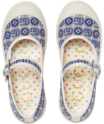 (PS) Sepatu Kanvas Gucci Flat Buckle 'Biru Putih' 681374-U4G20-4464 Lookbook (PS) Sepatu Kanvas Gucci Flat Buckle 'Biru Putih' 681374-U4G20-4464