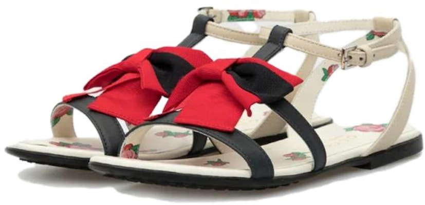 (Preschool) Gucci Flat Buckle Sandal 'Black Red' 553070-0IIV0-4084 Lookbook (Preschool) Gucci Flat Buckle Sandal 'Black Red' 553070-0IIV0-4084
