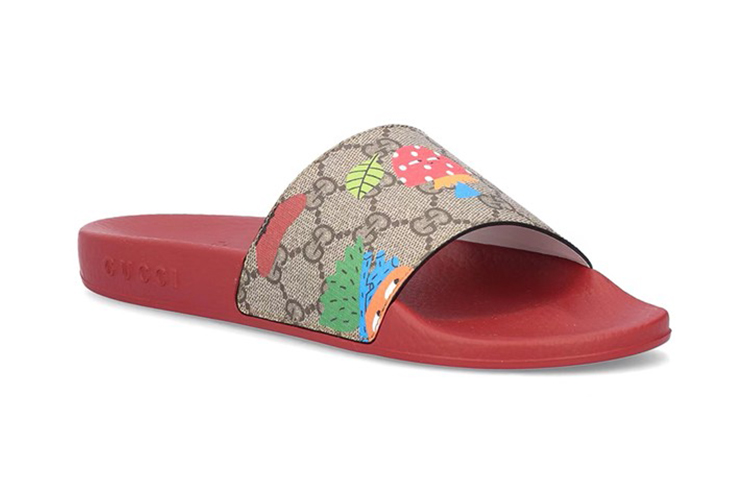 Order (PS) 古驰GG印花拖鞋‘蘑菇图案红色’ 508809-22T00-8462