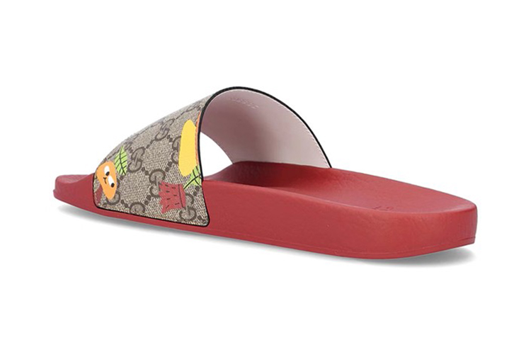 Lookbook (PS) 古驰GG印花拖鞋‘蘑菇图案红色’ 508809-22T00-8462