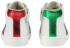 Shop 兒童 GUCCI古馳 平底繫帶 皮質 耐磨 高筒 時尚板鞋 白色