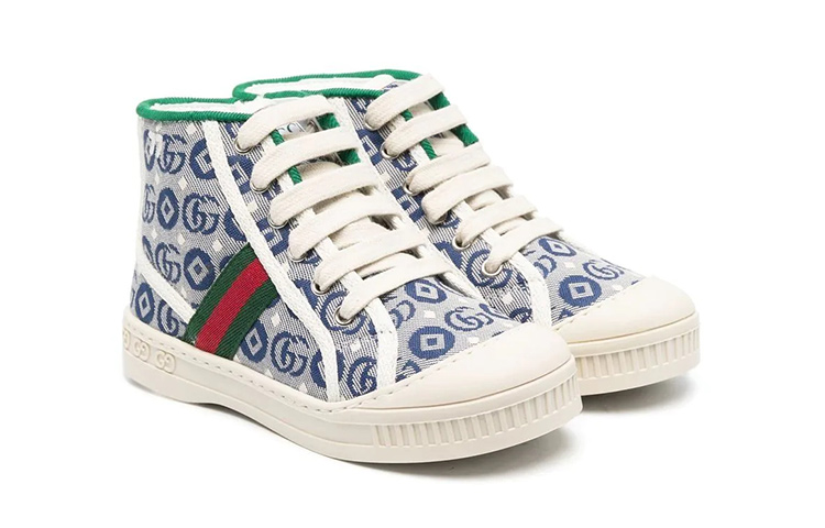 (PS) Gucci High-Top Sneakers 'Blue White' 圖 2