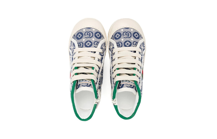(PS) Gucci High-Top Sneakers 'Blue White' 圖 3