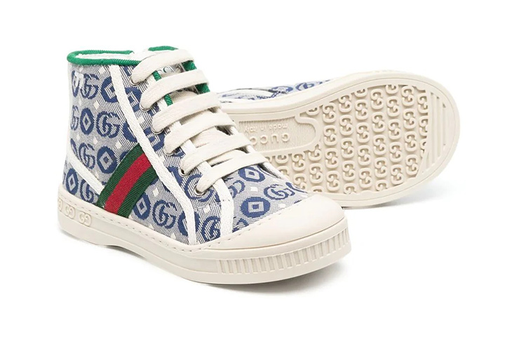 (PS) Gucci High-Top Sneakers 'Blue White' 圖 4