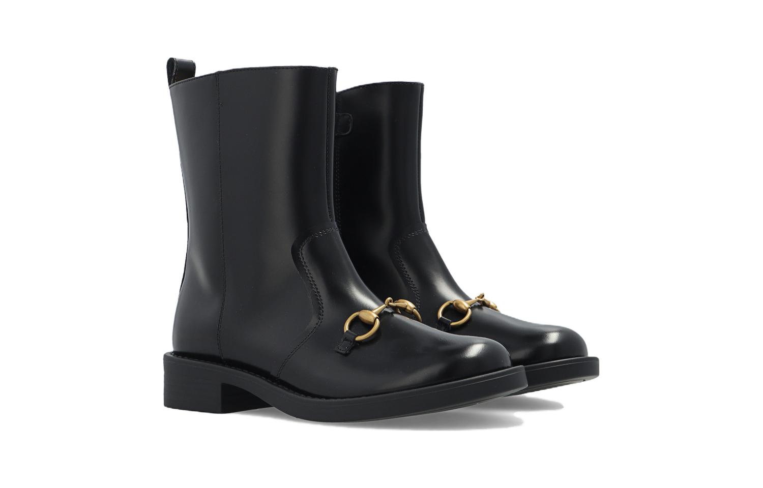 Shop (PS) Gucci Stivali Alti ''Pelle Nera Comfort'' 703560-U3D00-1000