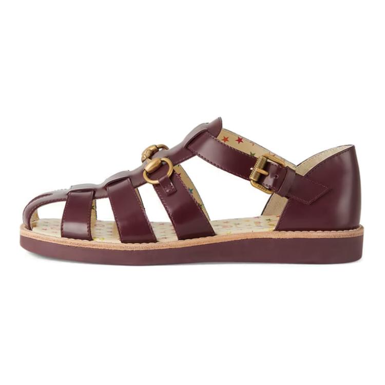 (Preschool) Gucci Horsebit Sandal 'Brown' 681350-D7300-6123