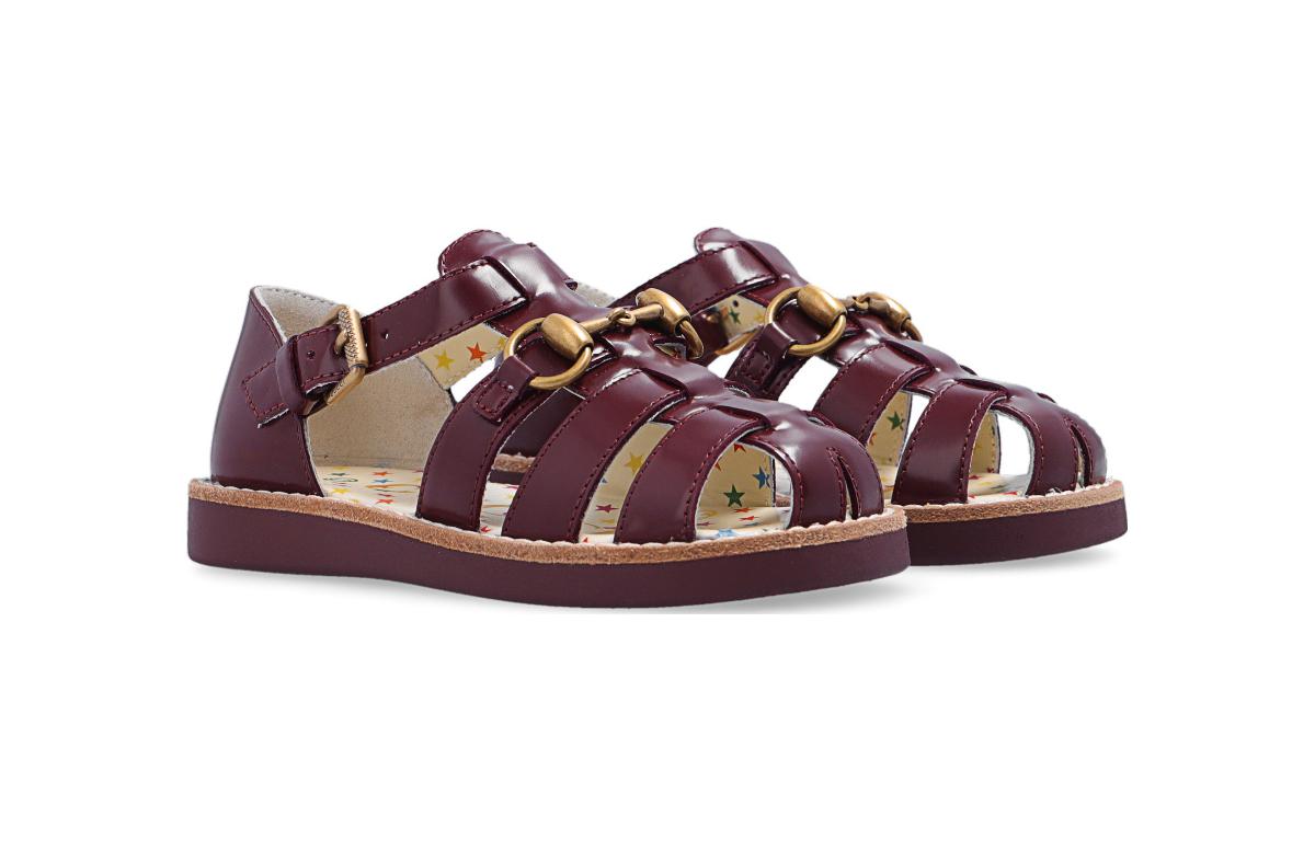 Lookbook (Preschool) Gucci Horsebit Sandal 'Brown' 681351-D7300-6123