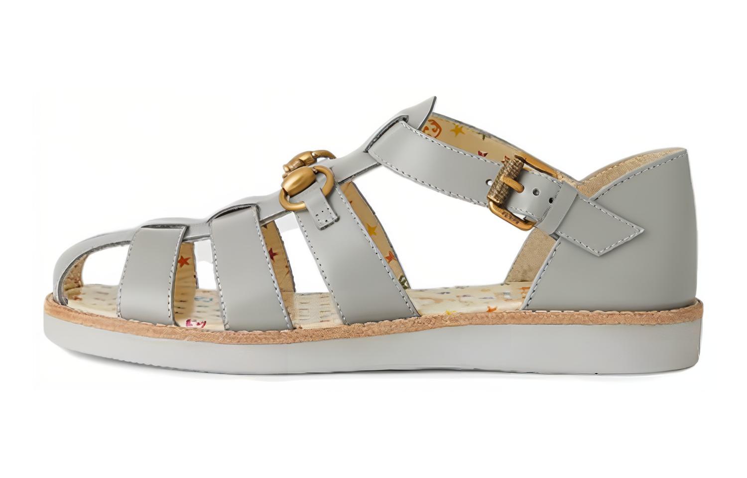 (Preschool) Gucci Horsebit Sandal 'Grey' 681350-D7300-1715
