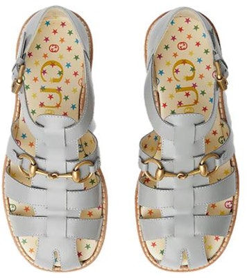 兒童 GUCCI 馬嚼銜扣涼鞋 灰色 Shop 兒童 GUCCI 馬嚼銜扣涼鞋 灰色