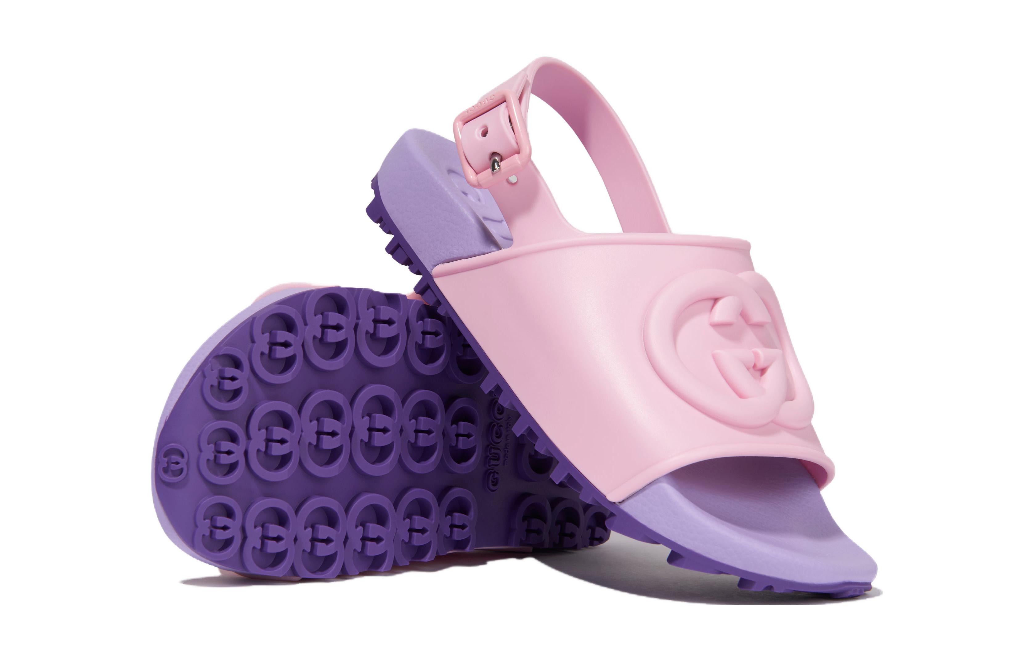 Shop (PS) Gucci 互扣式G粉色敞口鞋 725757-JF000-5823