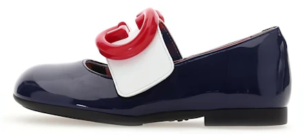 (Preschool) Gucci Leather Ballet Flat 'Dark Blue Logo' 662178-ALU80-4561 (Preschool) Gucci Leather Ballet Flat 'Dark Blue Logo' 662178-ALU80-4561