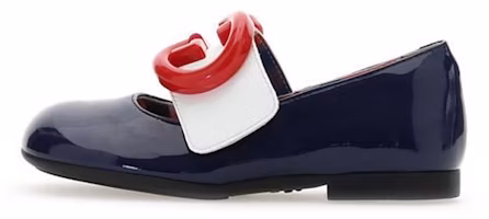 (Preschool) Gucci Leather Ballet Flat 'Dark Blue Logo' 662178-ALU80-4561 (Preschool) Gucci Leather Ballet Flat 'Dark Blue Logo' 662178-ALU80-4561