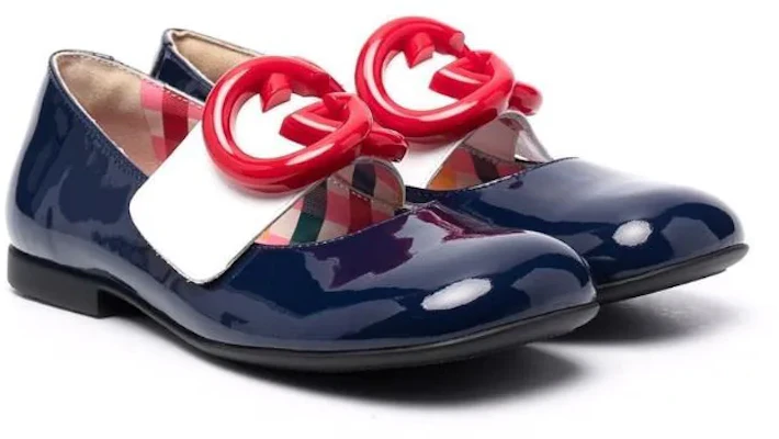 (Preschool) Gucci Leather Ballet Flat 'Dark Blue Logo' 662178-ALU80-4561 Lookbook (Preschool) Gucci Leather Ballet Flat 'Dark Blue Logo' 662178-ALU80-4561