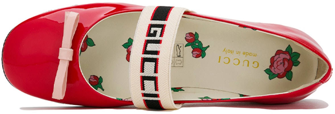 (Preschool) Gucci Leather Bow 'Red Platform' 552971-0IRA0-6566 Lookbook (Preschool) Gucci Leather Bow 'Red Platform' 552971-0IRA0-6566