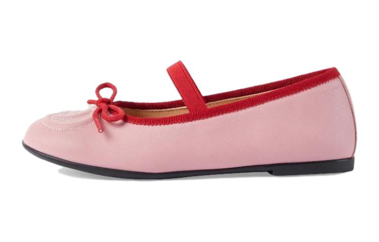 (Preschool) Gucci Leather Bow Low-Top 'Pink' 702907-1D7A0-5860