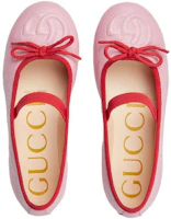 Lookbook 兒童 GUCCI古馳 皮革 蝴蝶結 低幫 平底鞋 粉色