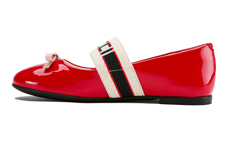 (Preschool) Gucci Leather Bow Thick Sole 'Red' 553001-0IRA0-6566